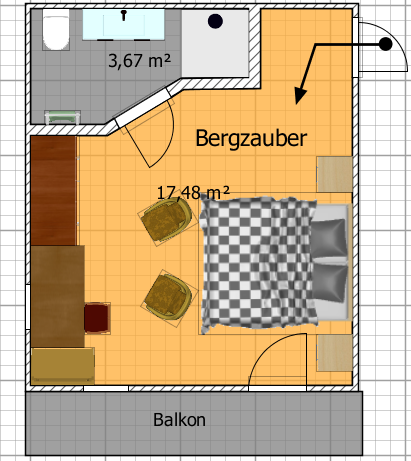 Zimmer Bergzauber im Biobauernhof Taurer in Kals